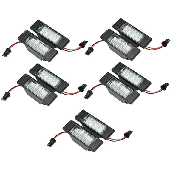10Pcs 18Leds License Plate Lights Plastic for Juke Primera Bright Led Number Licence Plate Light