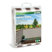 Brown and White Striped Deck & Fence Privacy Screen