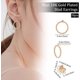 thumbnail image 2 of 20 pendientes circulares chapados en oro de 18 quilates con diseño geométrico de círculos retorcidos, minimalistas y sencillos con 20 cierres de mariposa para mujer., 2 of 9