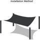 thumbnail image 5 of Red de sombra para terraza, vela de sombra rectangular, tela de sombra con ojales, para pérgola, flores, patio, césped y casa para mascotas (tamaño: 3 x 3 m/9,84 x 9,84 pies), 5 of 5