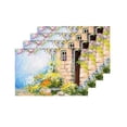 thumbnail image 4 of MKHERT European Landscape Painting Summer Colorful Flowers in Garden Placemats Table Mats for Dining Room Kitchen Table Decoration 12x18 inch,Set of 4, 4 of 4