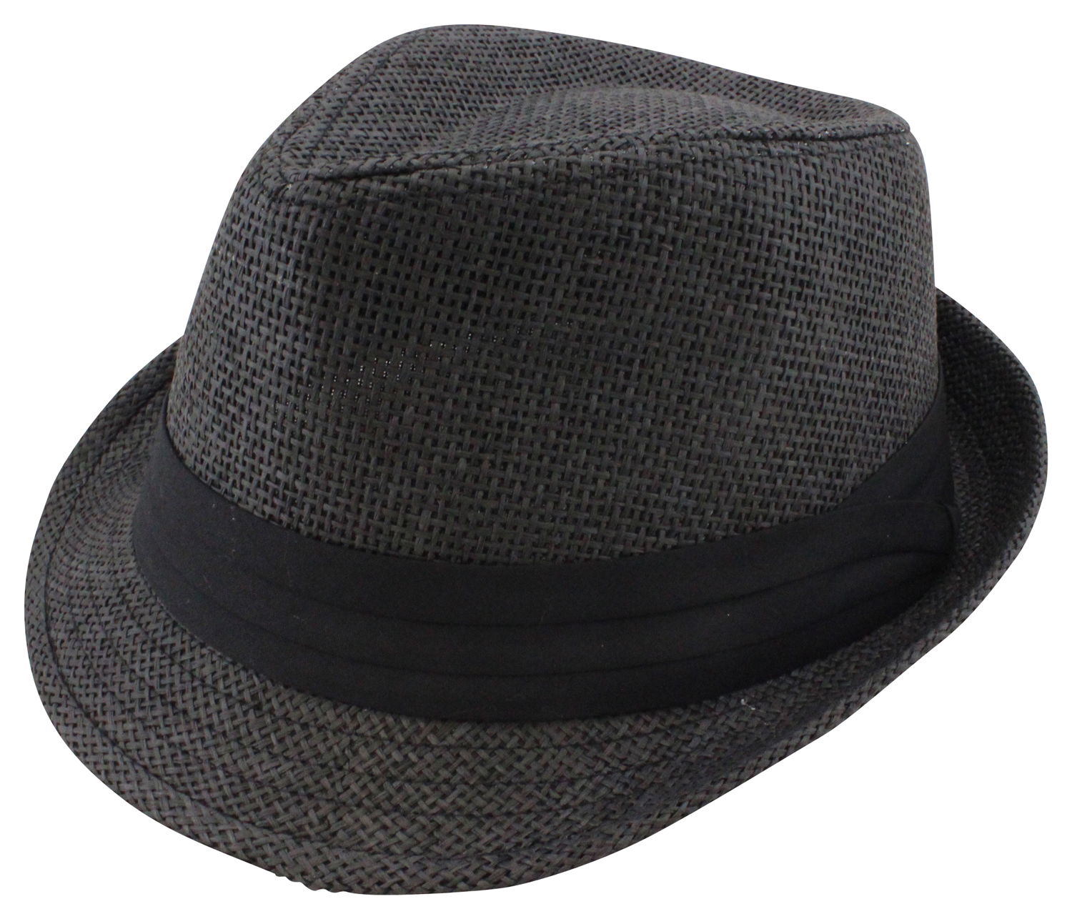 Enimay Vintage Unisex Fedora Hat Classic Timeless Light Weight Classic Canvas Black Size L/XL