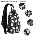thumbnail image 2 of Sling Backpack,Black Halloween Ghosts Crossbody Bag with Water Bottle Holder,Waterproof Sling Bag for Men/Women with Chest Phone Holder for Hiking,Travel, 2 of 6