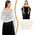 thumbnail image 4 of keepw Party Evening Shawl Elegant Scarf Lace Sheer Hollow Tassel Mesh Yarn Scarves Wraps Wedding Shawls for Sleeveless Dresses Black, 4 of 4