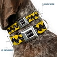 thumbnail image 2 of Peanuts Worldwide LLC Pet Collar, Dog Collar Metal Seatbelt Buckle, Peanuts 75th Charlie Brown Zig Zag Stripe Yellow Black, 20 to 31 Inches 1.5 Inch Wide, 2 of 7