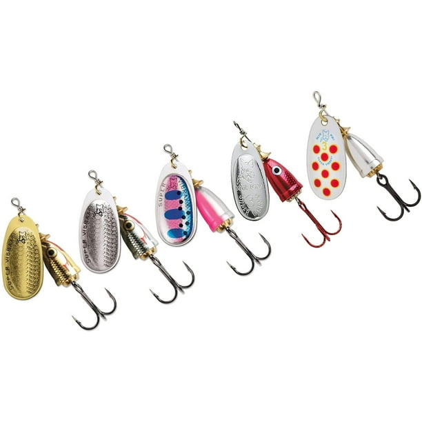 Fishing Spinners Set of 5, Best selections from Mepps, Savage Gear, Blue Fox,  Rublex - Best Lures for Bass, Trout, Salmon, Crappie and Musky Fishing 