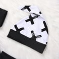 thumbnail image 2 of Conjunto de ropa de bebé recién nacido Conjunto de 3 piezas de mameluco con estampado de papá guapo XBTCLXEBCO Negro, 6-12 meses, 2 of 6