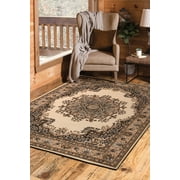 United Weavers Plaza Felicity Area Rug, Medallion Pattern, Ivory, 7'10" X 10'6"