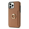 thumbnail image 5 of Allytech iPhone 11 Pro Case with Ring Holder, Slim Fit Cards Holder Cash Pocket Protective PU Leather TPU Shell Wallet Phone Case for Apple iPhone 11 Pro - Brown, 5 of 8