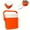 White and Orange, variant on Retro Mini Cooler for 4 Cans | 3D-Printed Limited Edition, Vintage Style Beverage Carrier, Insulated Drink Carrier Bag with Handle for Beach Boat Tailgate BBQ Pool Party
