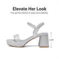 thumbnail image 2 of DREAM PAIRS Girls' Strappy Flat Sandals, Elegant T-Strap Summer Dress Shoes with Metallic Ball Accent, Comfortable Non-Slip Beach Sandals for Little/Big Kid, 2 of 5