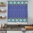 thumbnail image 5 of Navy Blue Boho Sheer Curtains 63 Inches Long, Vintage Ethnic Tribe Abstract Art Retro Light Filering Curtains, Breathable Simi Curtain Privacy Drapes for Living Room Bedroom Window Treatment, 5 of 9