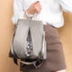 thumbnail image 5 of Mochila De Color Sólido Para Mujer Con Colgante De Gato, Bolsa De Viaje De Gran Capacidad, Mochila Impermeable De Tela Oxford, Mochila De Ocio, Mochila Escolar Speravity AP006916-01, 5 of 6