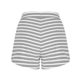 thumbnail image 6 of Miluxas Two Piece Stripe Pajamas Set Women Nightwear Short Sleeve Sleepwear Soft Side Split Loungewear Pjs Sets Gray, 6 of 9