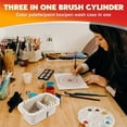 thumbnail image 5 of Brush Washing Bucket Multi-Use Paint Brush Basin with Art Palette Brush Holder Art Supplies Brush Wa, 5 of 5
