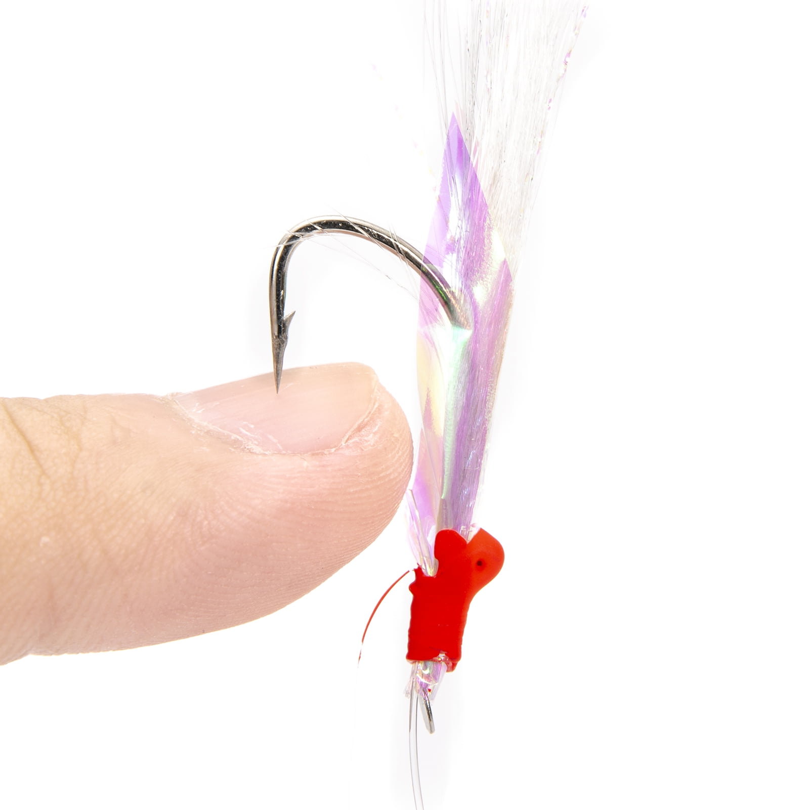 6 Pack Mackerel Feathers Rigs 30 Hooks, Pre Tied Sea Fishing Rigs With  Luminous Beads High Carbon Hooks Lure Sea Fishing Rigs For Mackerel,  Pollock, Cod, Herring, Bass : : Sports 