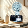 thumbnail image 6 of COM1950s Handheld Fan for Kids, 3 Speeds Portable Mini USB Rechargeable Small Fan, Quiet Personal Cooling Breeze for Home Office Travel Outdoor, 6 of 8