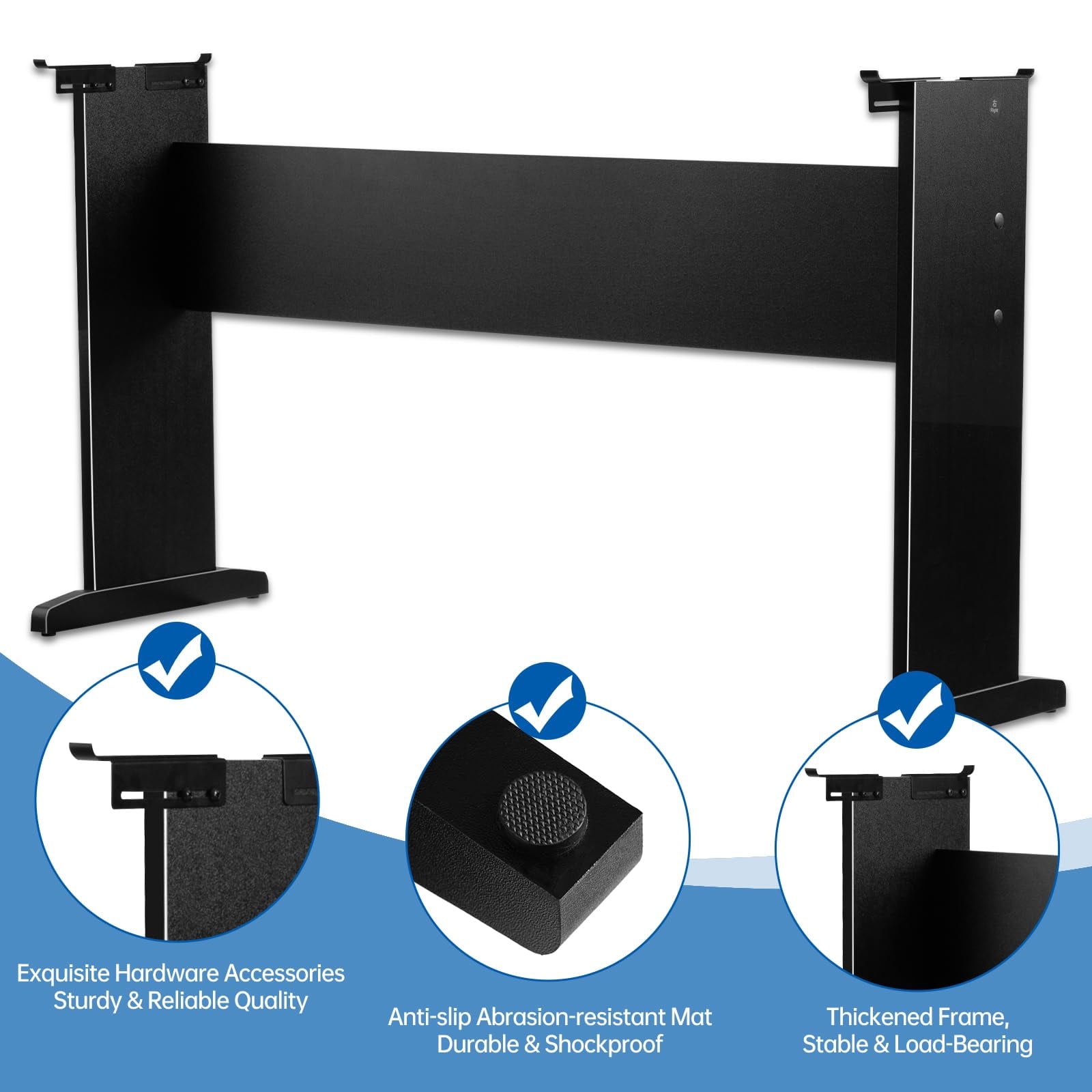 Universal Wooden Stand For Digital Pianos  Reinforced Edition Adjustable Width Piano Rack-sturdy Non-slip Scratch-resistant Design Compatible With Multiple Keyboards