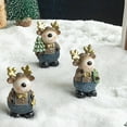 thumbnail image 4 of Figuras de reno de resina para decoración navideña, centros de mesa navideños para decoración de mesa, adorno navideño de reno de resina para decoración del hogar, decoración navideña para interiores, 4 of 8