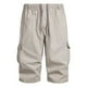 thumbnail image 4 of pstuiky Pantalones cortos casuales para hombre, Pantalones cortos cargo cómodos con cintura elástica y bolsillos a la moda para hombre, de verano, informales, lisos, 4 of 7