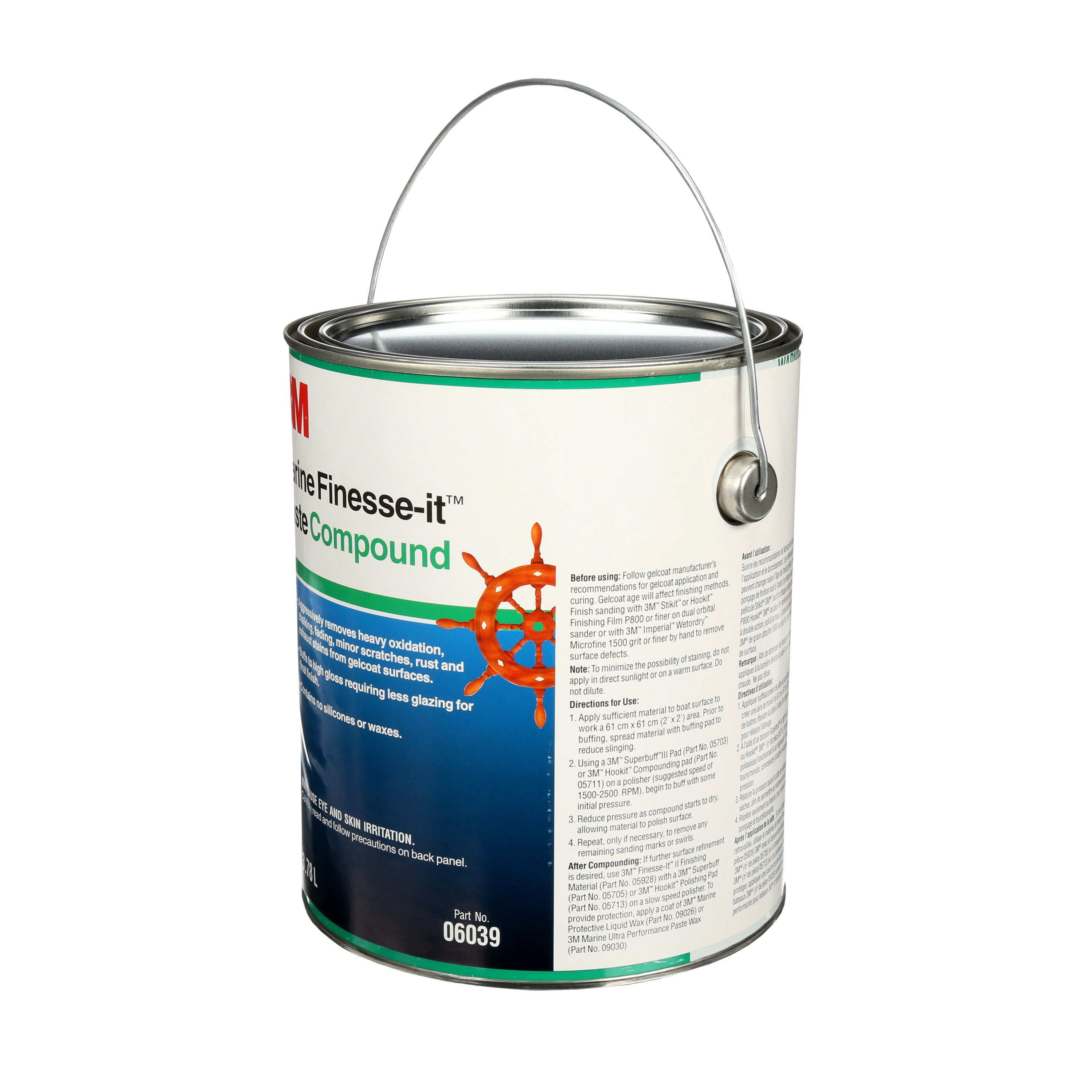 3M Marine High Gloss Gelcoat Compound, 06025, 10 lb, 4/case 6025 Industrial  3M Products & Supplies