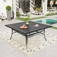 thumbnail image 5 of Sophia & William Metal 60" x 60" Patio Outdoor Square Dining Table for 8, Black, 5 of 6