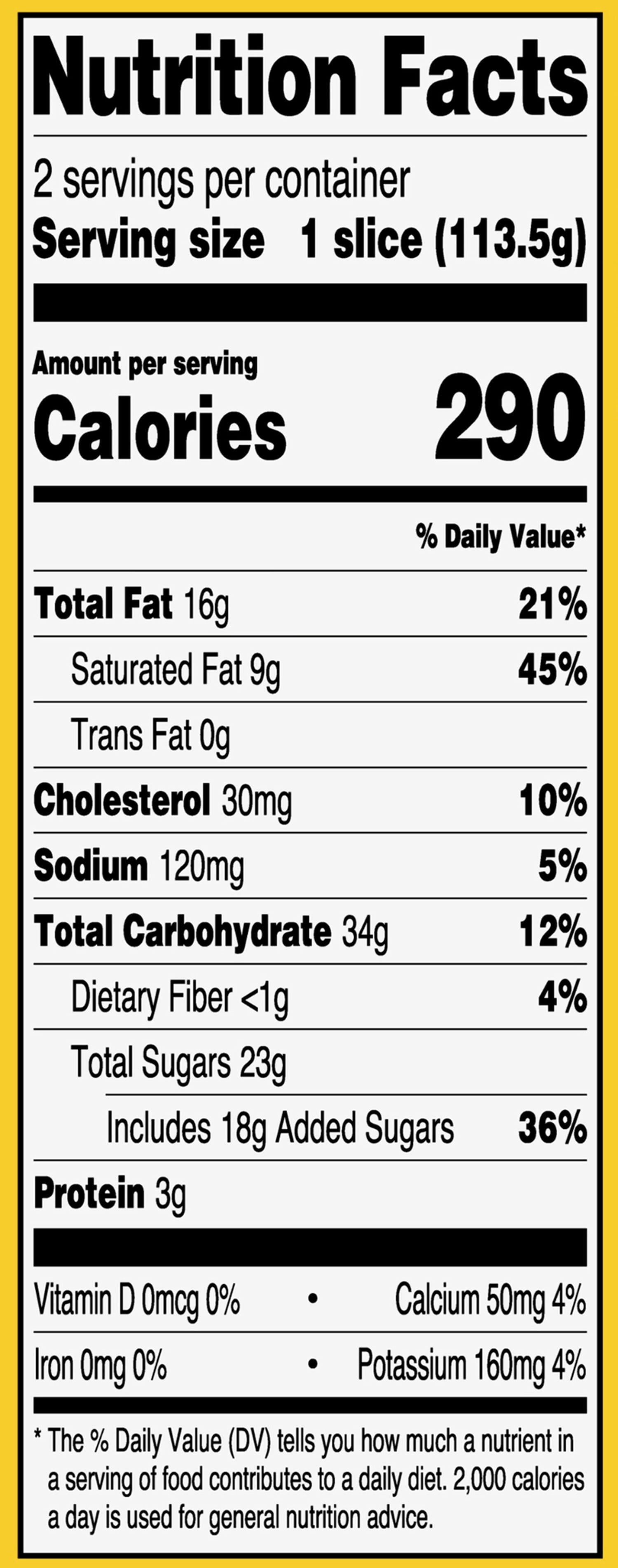 Great Value Banana Pudding Dessert Bar, Frozen Layered Cake Dessert, 2 Count, 8 oz