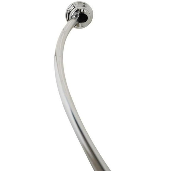 50 x 72 in. Aluminum Adjustable Dual Mount Curved Shower Rod, Chrome