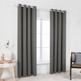 thumbnail image 4 of ZOPZO Thermal Insulated 100% Blackout Curtains, Charcoal Gray, 52W x 84L Inch, Energy Efficient Noise Reducing Drapes for Home Office, 2 Panels, 4 of 5
