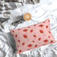 thumbnail image 5 of Goofa Strawberry Print Plush Throw Pillow Case, Soft Velvet with Hidden Zipper, Decorative Cushion Cover for Sofa, Bed, Car, and Home Décor-20"x30", 5 of 6