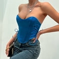 thumbnail image 4 of Women Bustier, Vintage Floral Corset Tops, Halter Crop Tops, Boned Bustier Bodyshaper for Party Club, 4 of 8