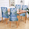 thumbnail image 2 of Yayeee 4 Pack Dining Chair Covers Stretch Parson Chairs Slipcovers Seat Protector, Blue Sky and River, 2 of 6