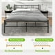 thumbnail image 5 of Cama Matrimonial FurnitureR Queen de Metal Negro con Soporte Reforzado 211x153 cm, 5 of 8