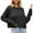 Black-Sweaters, variant on AGWOLF Women's Oversized Sweaters Trendy Cable Knit Crop Top Chunky Solid Color Jumper Pullover
