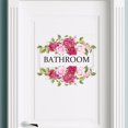 thumbnail image 1 of Adhesivos de pared florales para baño, elegante diseño de rosas, 1 of 4