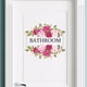 thumbnail image 1 of Adhesivos de pared florales para baño, elegante diseño de rosas, 1 of 4