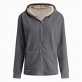 thumbnail image 6 of Cdudpw Maternity Coat Women's Kangaroo Sweatshirt for Mom and Baby Carrier Maternity Coat Fleece Jacket 3-In-1 Thicken Fleece Jacket,Zip Panels,Clothing(S355-Dark Gray), 6 of 9