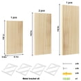 thumbnail image 3 of Estante YGEOMER de madera natural flotante, juego de 4 tamaños, 3 of 7