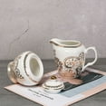 thumbnail image 5 of Ceramic Sugar Bowl With Lid And Milk Jug, Creamer And Sugar Sets, Cream And Sugar Pot, Creamer Jug Sugar Jar, Coffee Serving Set , Cream Pitcher-Milk Jug, 5 of 8