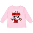 thumbnail image 3 of Inktastic Little Sister and Biggest Fan Baseball Glove and Bat Girls Long Sleeve Toddler T-Shirt, 3 of 5