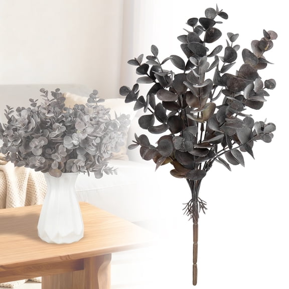 YardChic Artificial Greenery Bouquet, Fake Plants, Faux Eucalyptus Stems For Vase Arrangement, Greenery Stems, Artificial Flowers, Faux Eucalyptus Greenery Bouquet FOR Indoor Household Display
