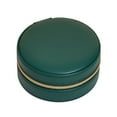 thumbnail image 2 of HEVIRGO Small Faux Leather Travel Jewelry Box Organizer Display Storage Case Jewelry Storage Holder for Rings Earrings Necklace, Green, 2 of 5