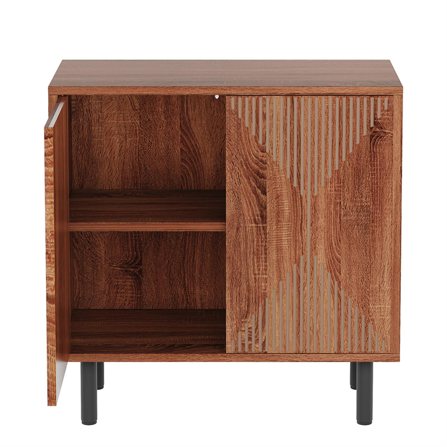 Demi Bonn 59" Sideboard Buffet Storage Cabinet, Modern Credenza Accent Cabinet with Doors, Console Coffee Bar for Kitchen Entryway Living Dining Room, Brown