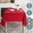 thumbnail image 5 of Table Cloth Rectangle Waterproof Spill-Proof Wrinkle-Free Tablecloth Washable, Kitchen Dining Tabletop Decoration, Fabric Table Cover for Indoor and Outdoor Use, 60 x 84 Inch, Red, 5 of 6