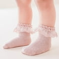 thumbnail image 6 of LYMAYTER 0-12Y 4 Pack ‌Kids Socks Girls Ruffle Eyelet Princess Socks Solid Color Breathable Dance Socks, 6 of 7