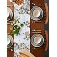 thumbnail image 5 of Table Runners 90 Inches Long Dress Scarves, Fall Blue Maple Farmhouse Coffee/Dining/Kitchen Table Runner for Living Room, Thanksgiving Pumpkins Daisy Country Leaves 13x90 Inch, 5 of 7