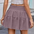 thumbnail image 3 of Women's Mini Skirts Short Elastic High Waist Pleated Skirts Sexy Skater Tennis School Skirt Ruffled Layered Pleated Skirts Women Party Y2K Dancing Dress Skirts, 3 of 7