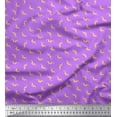 thumbnail image 1 of Soimoi Purple Cotton Duck Fabric Moustache Paisley Fabric Prints By Yard 58 Inch Wide, 1 of 3