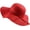 Red, variant on Women's Foldable Wide Brim Felt Bowler Fedora Floopy Hat