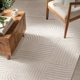 thumbnail image 6 of 6'x 9' Geometric Beige Area Rug Washable, Durable Non-Slip Indoor Carpet with Soft High-Low Pile, Fluffy Floor Rugs for Living Room, Bedroom, Home Office Décor, 6 of 19